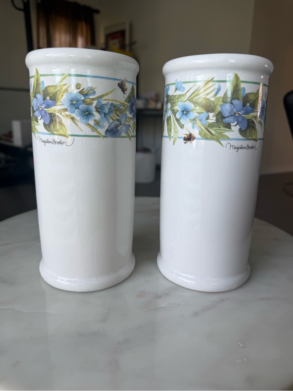 Marjolein Bastin Hallmark Nature’s Sketchbook Vases Set of 2 Blue Violets